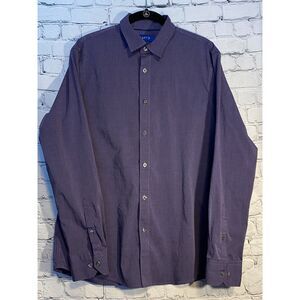 Apt 9 Men's Premier Flex Long Sleeve Shirt Size M Dark Purple No Iron